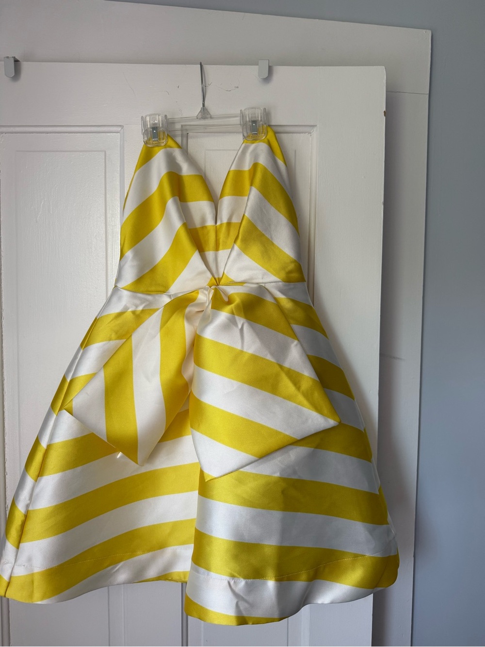 ASOS Yellow and White Striped Party Dress